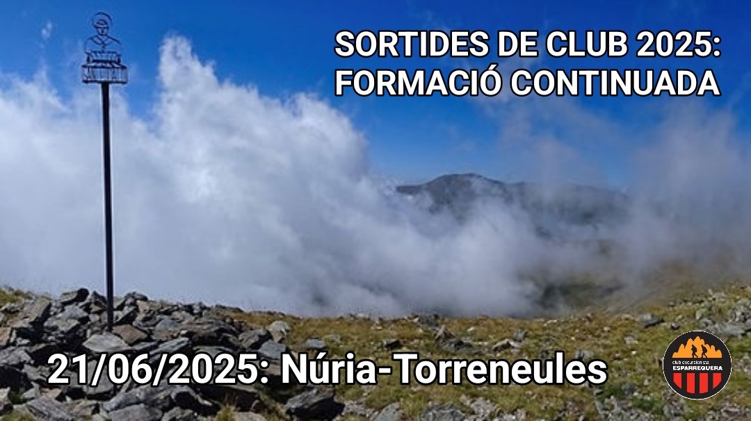 El proper dissabte 21 de juny, tornem a un paratge tan especial com és Vall de Núria! Us hem preparat una sortida que us permetrà gaudir d'un entorn natural espectacular! Si ens voleu acompanyar, trobareu la informació al web del nostre Club:

clubexcursionistaesparreguera.com/21-06-2025-dis…

#CEEenmarxa