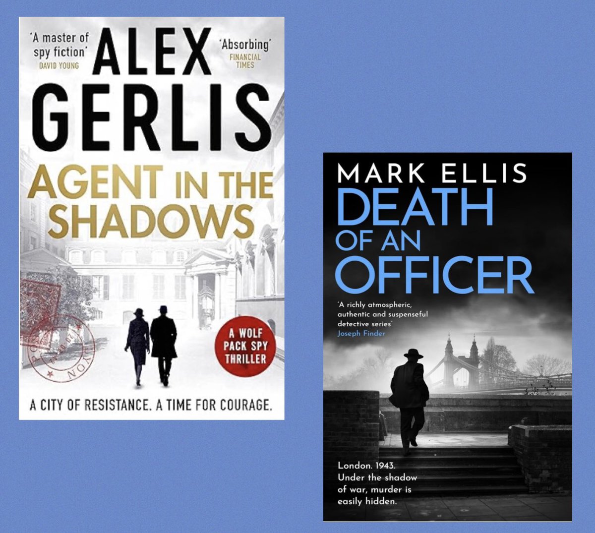 Mark Ellis (@markellis15) on Twitter photo <a href="/alex_gerlis/">Alex Gerlis</a>, called ‘a master of spy fiction to rival Le Carré’, has read the latest #FrankMerlin novel #DeathOfAnOfficer. He says ‘Mark is at the top of his game in this gripping book, expertly combining a crime mystery with a wartime thriller..an excellent novel.’ <a href="/alex_gerlis/">Alex Gerlis</a>, called ‘a master of spy fiction to rival Le Carré’, has read the latest #FrankMerlin novel #DeathOfAnOfficer. He says ‘Mark is at the top of his game in this gripping book, expertly combining a crime mystery with a wartime thriller..an excellent novel.’