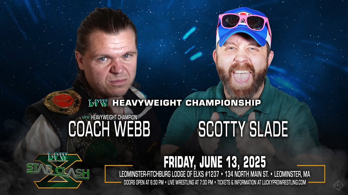 Lucky Pro Wrestling (@lprowrestling) on Twitter photo Tonight in Leominster MA at the Elks will be LPW StarClash X. Tickets will be available at the door. <a href="/the_gnomie/">Gabby Forza</a> <a href="/ScottySlade/">Scotty Slade</a> Tonight in Leominster MA at the Elks will be LPW StarClash X. Tickets will be available at the door. <a href="/the_gnomie/">Gabby Forza</a> <a href="/ScottySlade/">Scotty Slade</a>