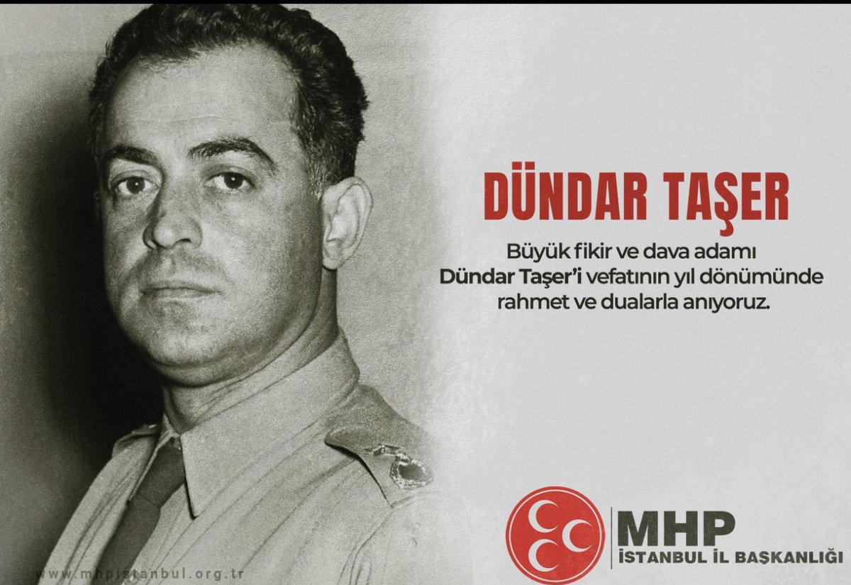 Büyük Fikir ve Dava Adamı DÜNDAR TAŞER'i Vefatının Yıl Dönümünde Rahmet ve Dualarla Anıyoruz.