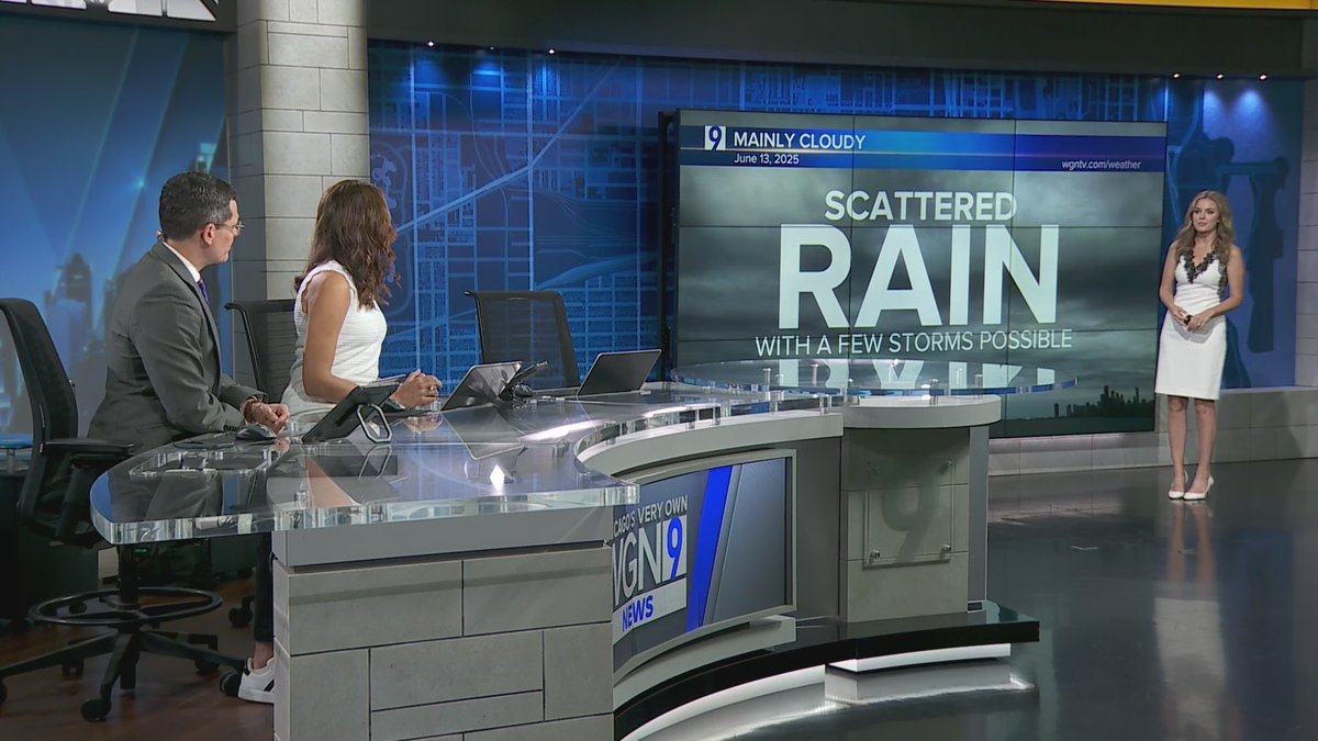 MorganKolkmeyer's tweet image. Good morning! Rain expected today and a few storms possible this afternoon. Latest forecast on the air on @wgnmorningnews