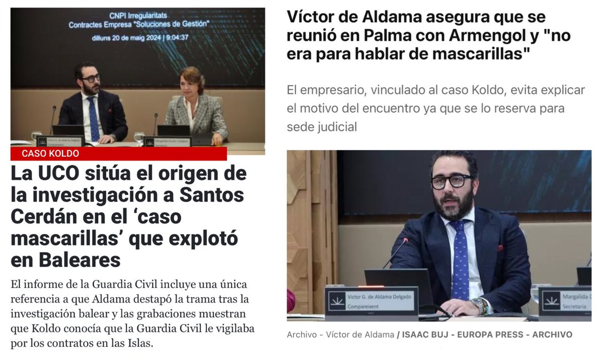 Els qui des de la sobreactuació duen dies xerrant de vergonya i de dignitat de les institucions són els qui han situat les nostres Illes en el mapa de la corrupció de Cerdán, Ábalos, Koldo i Aldama i els qui han mentit a totes les institucions sobre la trama del PSOE.

I el més