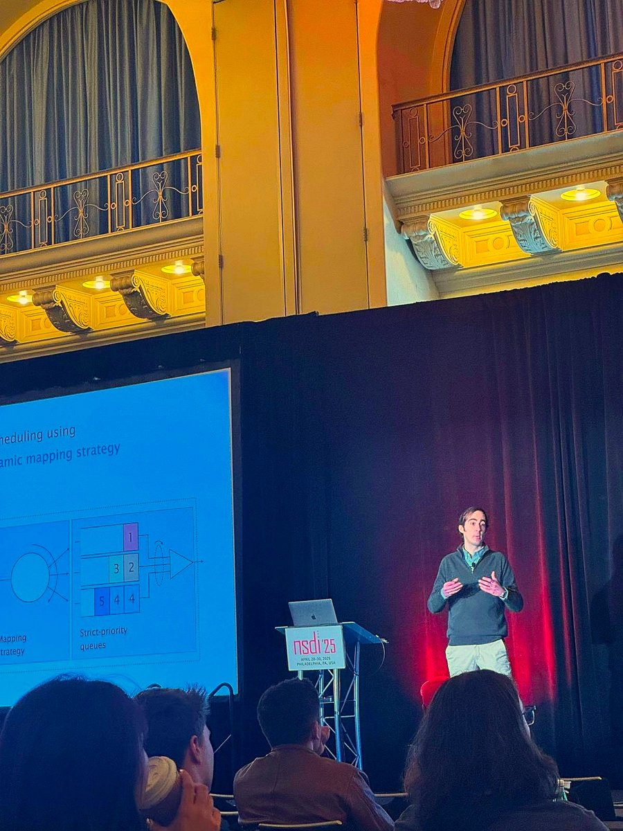 Couldn’t make it to NSDI ’25 or missed my talk?
Here’s the recording:  youtube.com/watch?v=6g8Zfx…
We presented PACKS, the first programmable scheduler to approximate PIFO across all dimensions — showing why both admission control and scheduling matter in programmable scheduling.