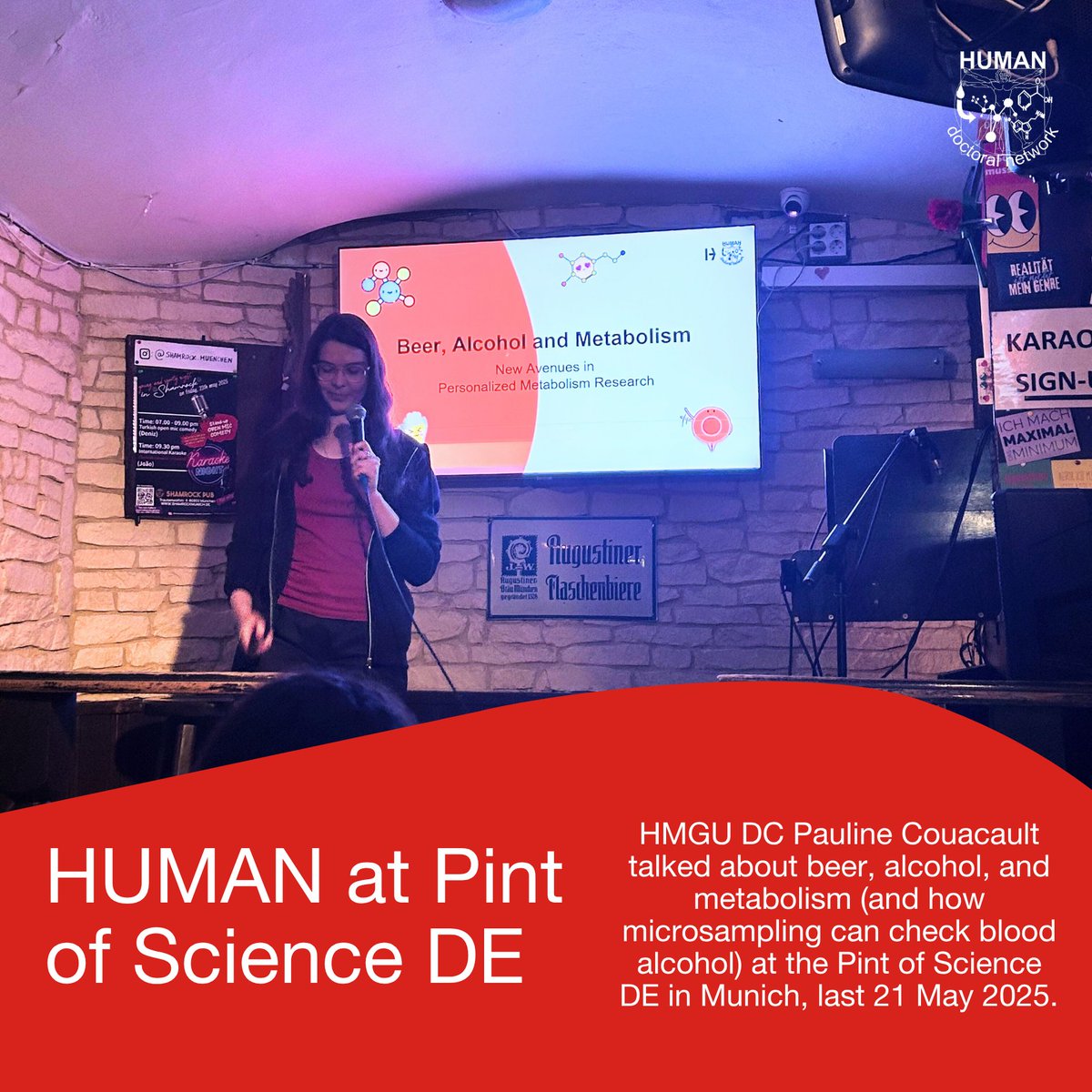 HUMAN Doctoral Network (@human_dn) on Twitter photo Our very own DC, Pauline Couacault represented the HUMAN Network at the Pint of Science DE 2025, in Munich, last 21 May!
Thanks, <a href="/pintofscienceDE/">Pint of Science Germany e.V.</a> for having us! Our very own DC, Pauline Couacault represented the HUMAN Network at the Pint of Science DE 2025, in Munich, last 21 May!
Thanks, <a href="/pintofscienceDE/">Pint of Science Germany e.V.</a> for having us!