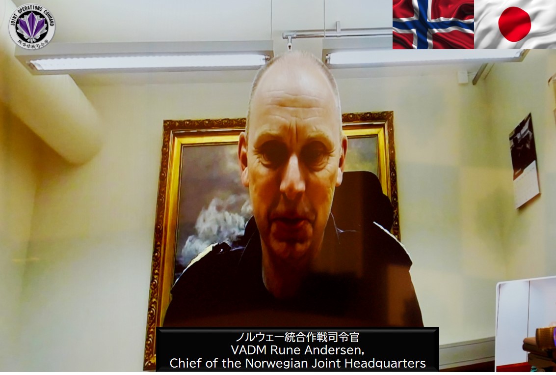 jjoc_pa's tweet image. 6月13日、#統合作戦司令官 は、Rune Andersen, Chief of the Norwegian Joint HeadquartersとVTCで懇談を行いました。
本年夏、ノルウェー海軍フリゲート艦による日本への初寄港が予定されています。
両者は、引き続き、両国の国防当局間で緊密に連携していくことを確認しました。#JJOC