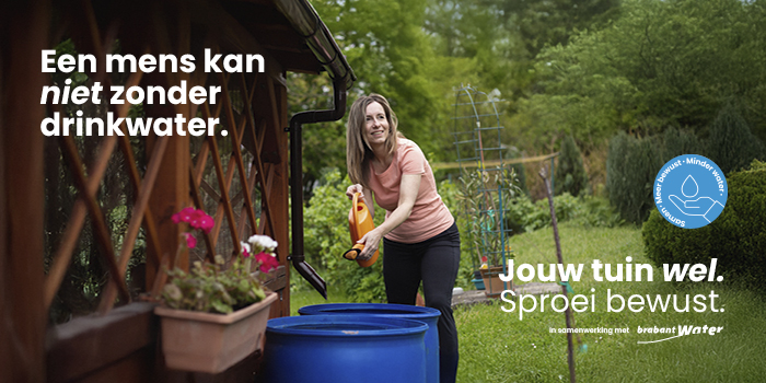 Sproei jij je tuin met drinkwater? Dat kan slimmer! 🌱 Bespaar water met simpele tips van Maashorst &amp; Brabant Water. Zo zorgen we samen voor genoeg drinkwater, nu en later. 👉 brabantwater.nl/sproeibewust #sproeibewust #meerbewustminderwater #waterbesparing