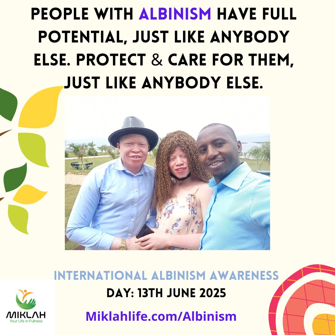Miklah Life (@miklahlife) on Twitter photo From #MiklahLife to YOU: We wish you a happy #InternationalAlbinismAwarenessDay. May this day remind us all that people with albinism are just like anbody, just with a different skin color. All they need is appropriate care, protection, and support. <a href="/MiklahAlbinism/">Miklah For Albinism</a>. From #MiklahLife to YOU: We wish you a happy #InternationalAlbinismAwarenessDay. May this day remind us all that people with albinism are just like anbody, just with a different skin color. All they need is appropriate care, protection, and support. <a href="/MiklahAlbinism/">Miklah For Albinism</a>.