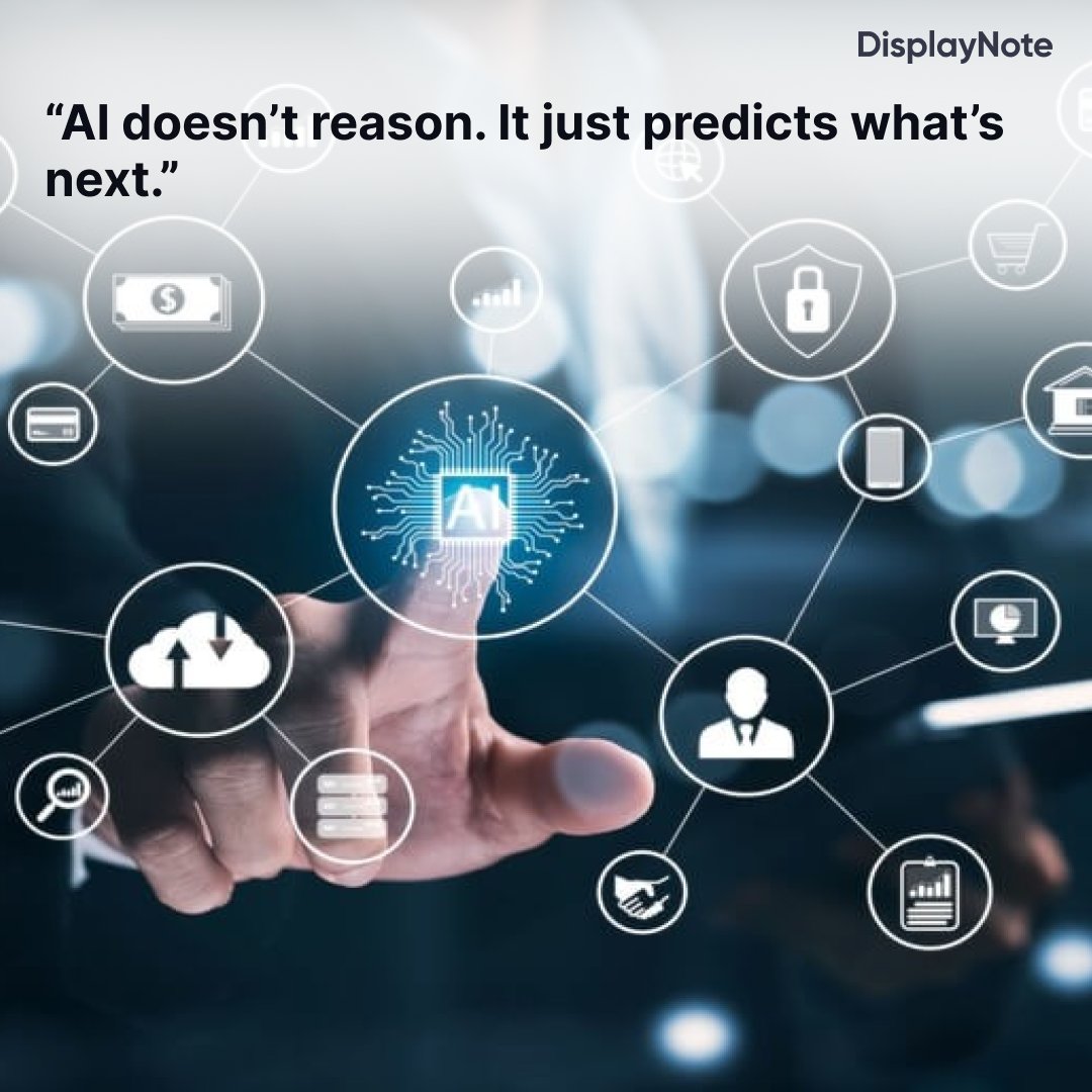 displaynote's tweet image. AI doesn’t understand, it predicts. This post by CTO Miguel del Amor, explores the limits of large language models, the importance of critical thinking in AI development, and why hype shouldn't replace clarity.
bit.ly/4mXc8jU