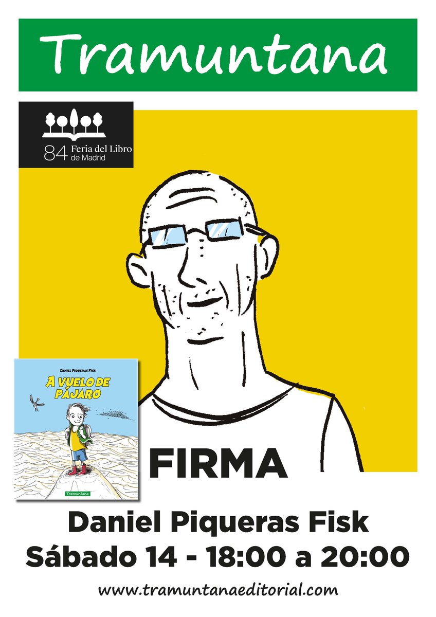 Las firmas de este fin de semana.
Daniel Piqueras Fisk el sábado de 6 a 8 de la tarde.
Patricia González el domingo de 12 a 2 del mediodía.
#esdetramuntanaeditorial