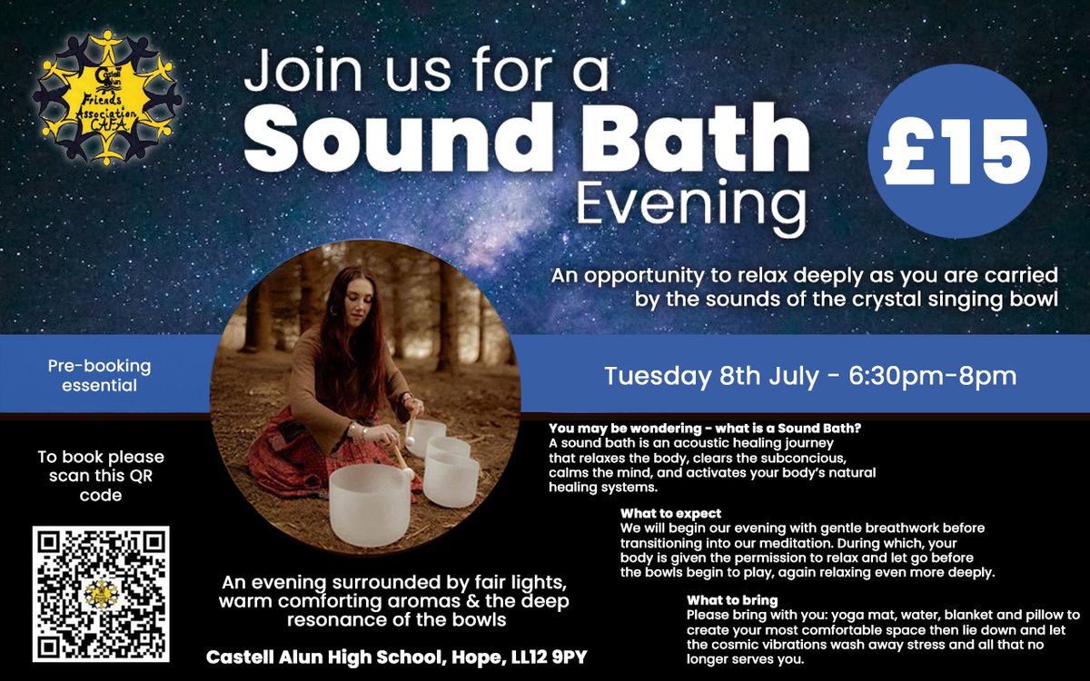 CastellAlun's tweet image. EVENT: CAFA Sound Bath Evening (08/07/25) buff.ly/nG0FVGp