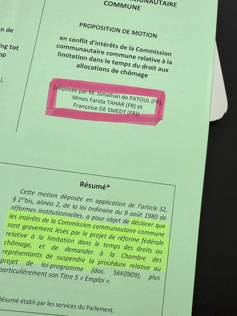 🤝 Quand DéFI, Ecolo et le PTB s’unissent au <a href="/parlbruparl/">parlbruparl</a> pour bloquer une réforme indispensable du #chômage… on se demande qui défend encore les réformes structurelles en Région bruxelloise.

Motion déposée aujourd’hui : l’immobilisme en coalition. 

#ParlBru #emploi