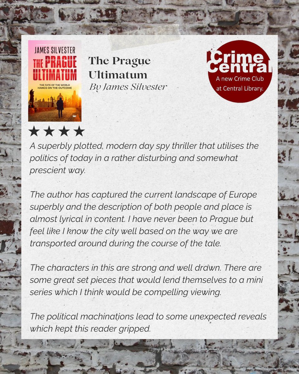 Crime Central Manchester (@crimecentral_) on Twitter photo π READER REVIEW π
Something a little different today - a review from Crime Central reader <a href="/TobyTurner1976/">Toby Turner</a> on a book picked up at one of our events.
You too could be enjoying great reads by coming along - you might even discover a "new to you" author! π READER REVIEW π
Something a little different today - a review from Crime Central reader <a href="/TobyTurner1976/">Toby Turner</a> on a book picked up at one of our events.
You too could be enjoying great reads by coming along - you might even discover a "new to you" author!