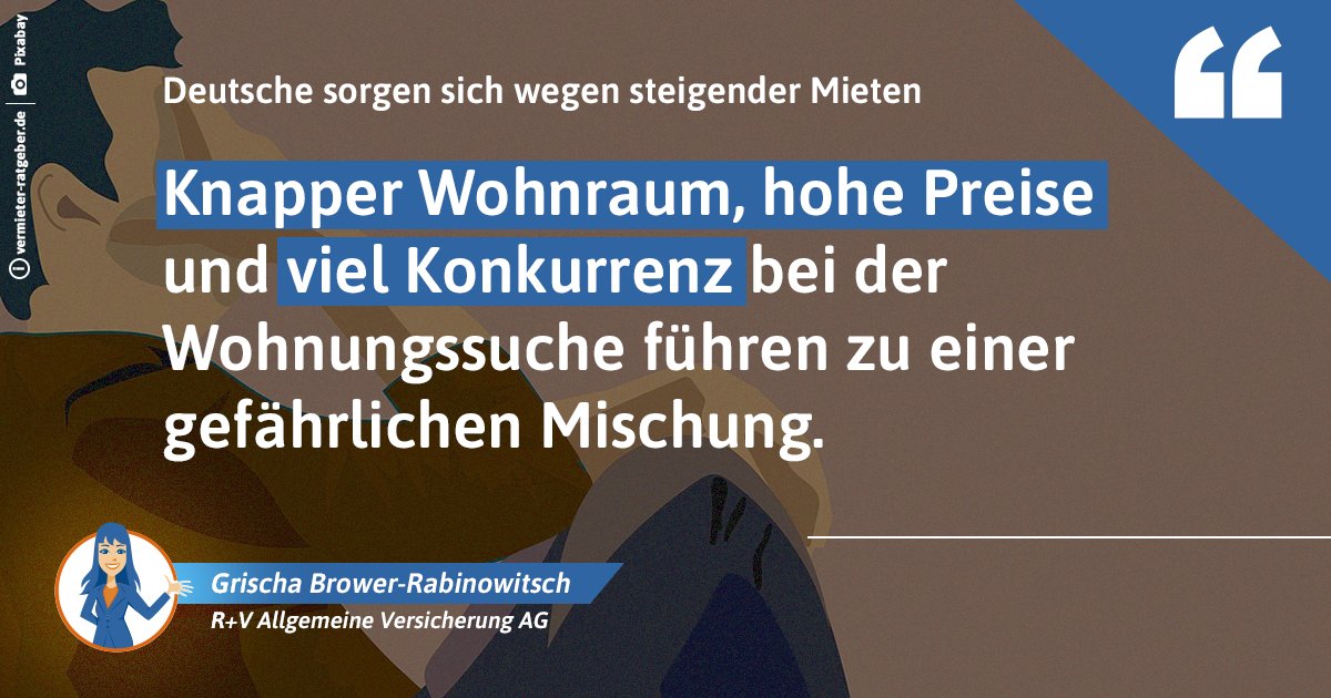 Wohnen in Deutschland ist teuer. Eine aktuelle Studie von <a href="/ruv_de/">R+V Versicherung</a> verdeutlicht, dass die Mehrheit der Befragten Angst vor unbezahlbarem Wohnraum hat.

vermieter-ratgeber.de/news/wohnen-zu…