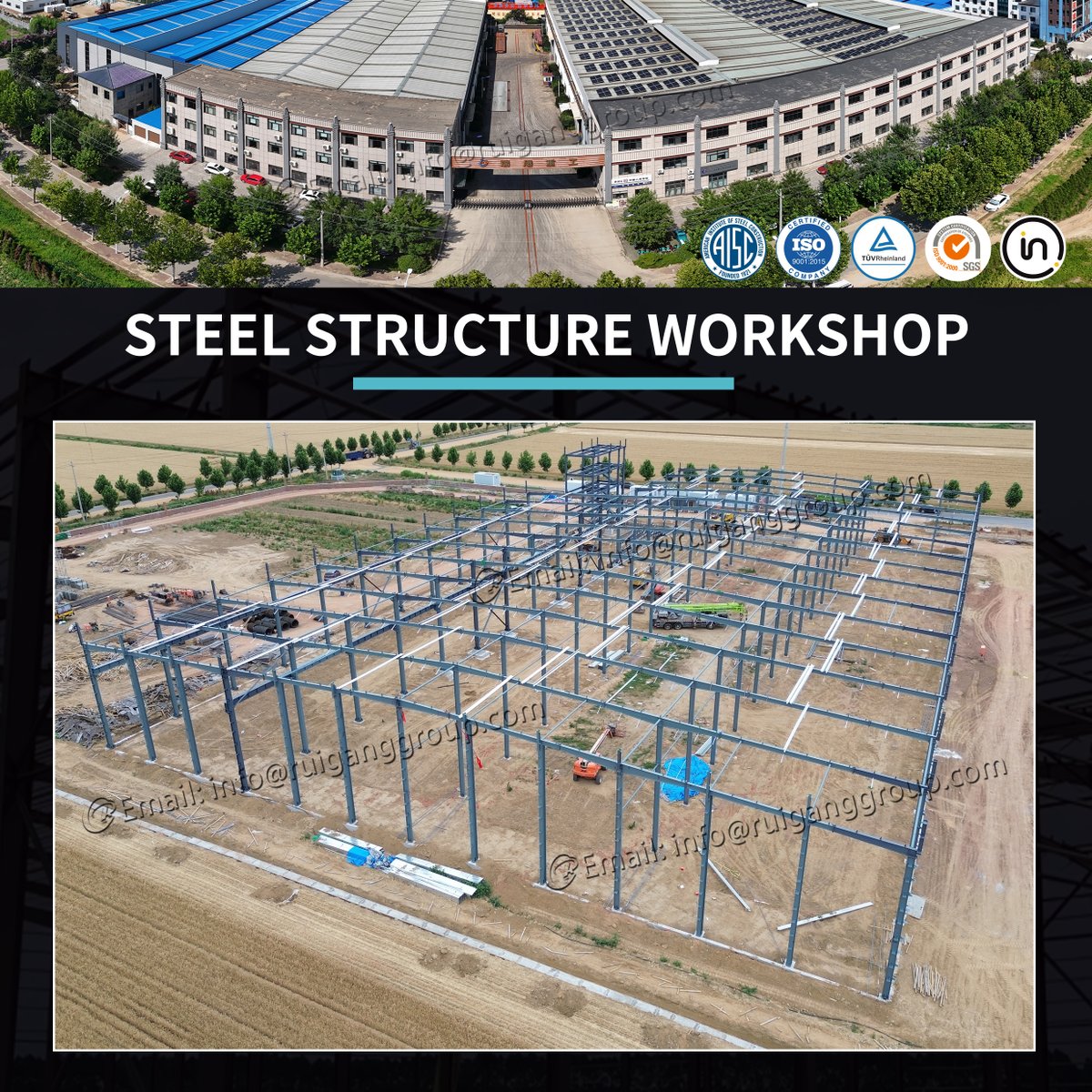 Qingdaoruigang's tweet image. 🚜🌾 Aerial View: Steel Structure Warehouse Amidst Wheat Fields
🎯Contact us for free quotation and design.
📞WhatsApp：wa.me/8615376767917
📧 info@ruiganggroup.com
#PEBbuilding #SteelStructureWarehouse #steel #SteeleSupplier #SteelManufacturer #containerhouse #expandable