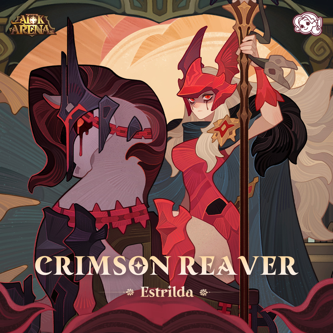 Meet the latest Lightbearer hero Estrilda – Crimson Reaver on the Classic Server!
A powerful strength-based tank, Estrilda equips herself and her allies with Scarlet Wargear, boosting their battle prowess.