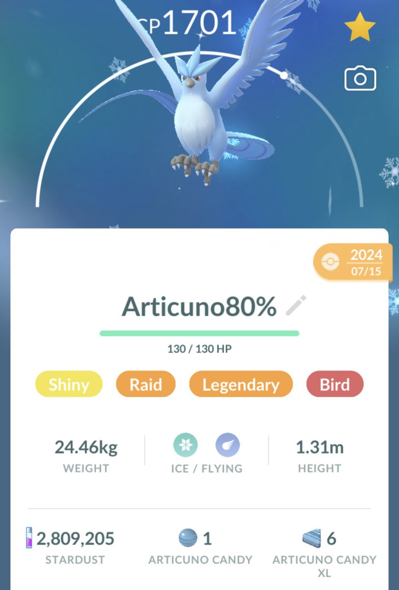 HeroBoozyPogo's tweet photo. Happy Friday! Today’s Pokémon Go Pokémon of the day! Can hardly tell it’s shiny…
#pokémon #oftheday #pokémongo #game #gamer #level44 #trainer #teammystic #community #pogo https://t.co/KojnrRlJGO