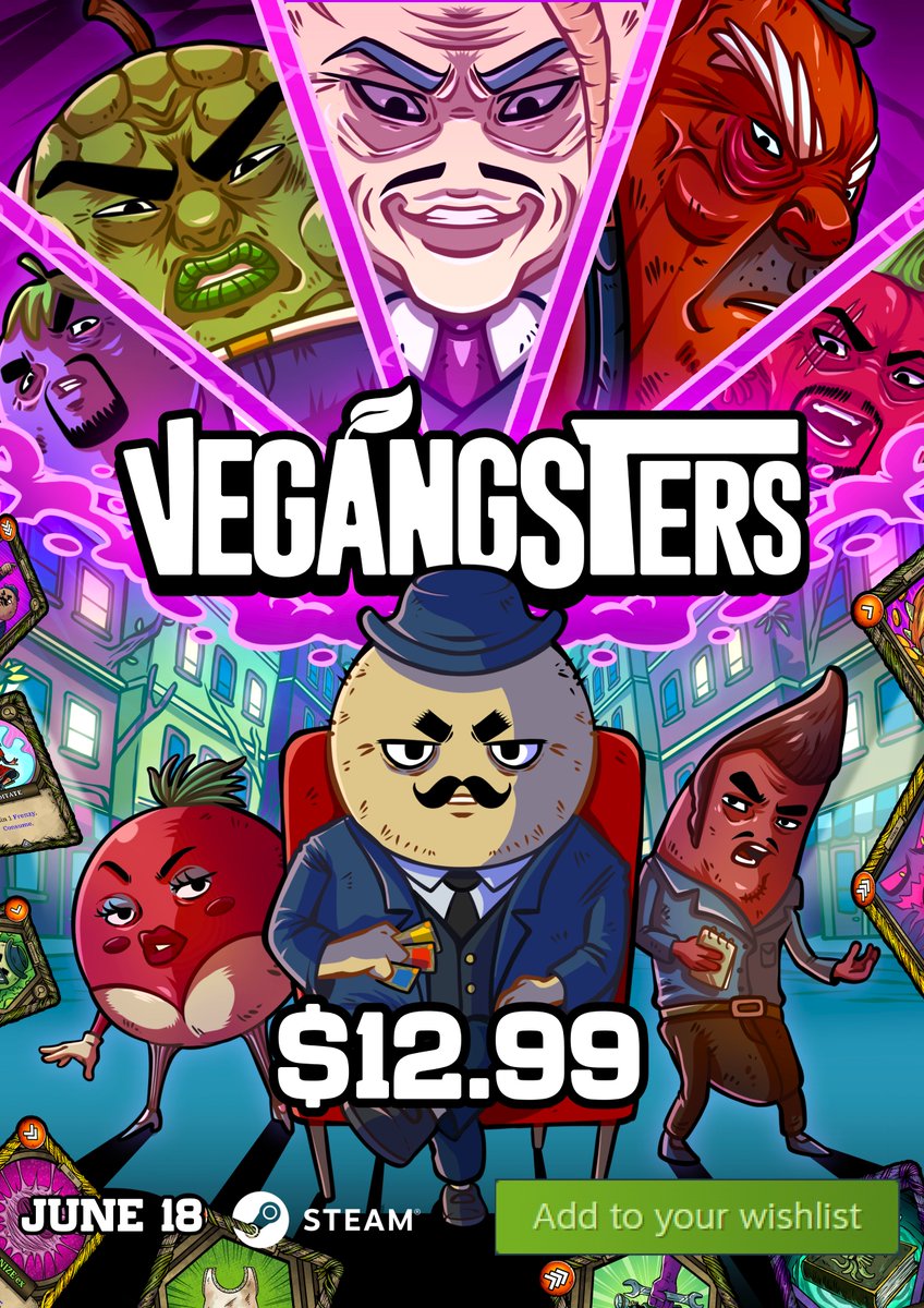 PoisonPillGames's tweet image. 🥑 Avocados: $2.50 
🥦 Broccoli: $3.99
🍒 Cherries: $6.99

💸 Eating healthy is expensive... 

💀 Beating up vegan gangsters? Just $12.99

In #Vegangsters, for less than a bag of fruit, you get a whole city of criminal veggies and thousands of cards &amp;amp; strategies to crush them.