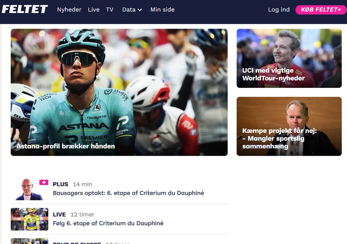 Cykel-nyt: i dag relancerer vi <a href="/Feltetdk/">Feltet</a> med en ny visuel identitet, der matcher ambitionerne som Danmarks førende cykelmedie. Ekstra Bladet overtog Feltet tidligere i år, her fortæller chefredaktør <a href="/CBoraghi/">Camilla Boraghi</a> om visionerne: feltet.dk/incoming/det-n…