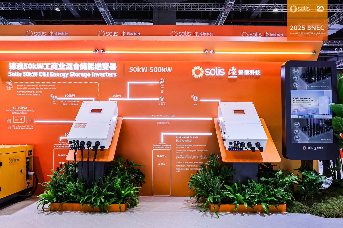 Solis (@solis_inverters) on Twitter photo ๐ ๐ ๐๐๐ฒ๐ฌ ๐๐ข๐ ๐ก๐ฅ๐ข๐ญ๐ก๐ญ๐ฌ ๐ฐ๐ข๐ญ๐ก ๐๐จ๐ฅ๐ข๐ฌ ๐๐ญ ๐๐๐๐ ๐๐๐๐
From June 11-13, Solis lit up Hall 5.1 with latest solar energy and global community engagement at SNEC 2025. Hereโs what made the past three days unforgettable:
โ Unveiling of the ๐ ๐ ๐๐๐ฒ๐ฌ ๐๐ข๐ ๐ก๐ฅ๐ข๐ญ๐ก๐ญ๐ฌ ๐ฐ๐ข๐ญ๐ก ๐๐จ๐ฅ๐ข๐ฌ ๐๐ญ ๐๐๐๐ ๐๐๐๐
From June 11-13, Solis lit up Hall 5.1 with latest solar energy and global community engagement at SNEC 2025. Hereโs what made the past three days unforgettable:
โ Unveiling of the