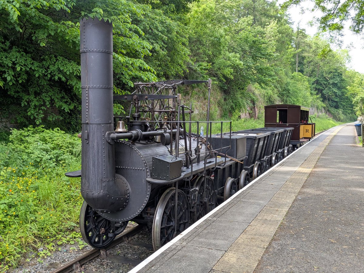 A look at the replica train from the platform at Wolsingham <a href="/WeardaleRailway/">Weardale Railway</a>