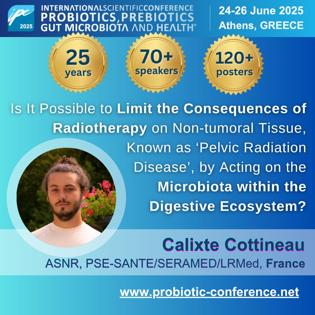 🔬🧫🧬 Pelvic radiation disease (PRD) is a serious complication resulting from radiotherapy for pelvic cancer.

👩‍⚕️ This condition leads to digestive toxicities that can significantly diminish the quality of life for affected patients.

To find out more, let's meet at IPC2025
