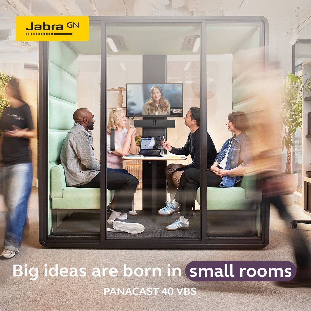 Small spaces are brilliant for big thinking - if everyone’s part of the picture, that is.

@we_are_Jabra's new PanaCast 40 Android video bar captures the room with 180° FOV and impressive audio so everyone is seen, heard, included.

Learn more: gvav.com/jabra

#GVforAV