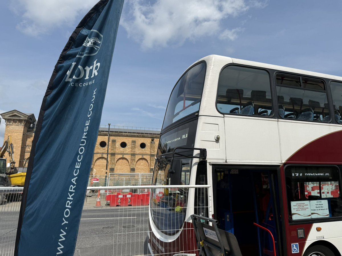 It’s York Races today 🐎🐴🚌

The 197 shuttle will operate from York Railway Station direct to York Racecourse £2.50 single £4 return. Please note new stops are further down Queen Street, still the same stop RJ

You can pay cash or contactless on the day