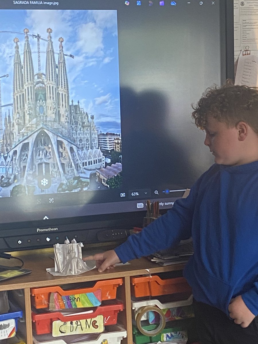 LeeleeMaz's tweet image. Primary 5 carried out a STEM challenge using only straws, paper and tape to create a replica of the Sagrada Familia in Barcelona. They did a class talk discussing their strategies and how they collaborated. @AddiewellPS