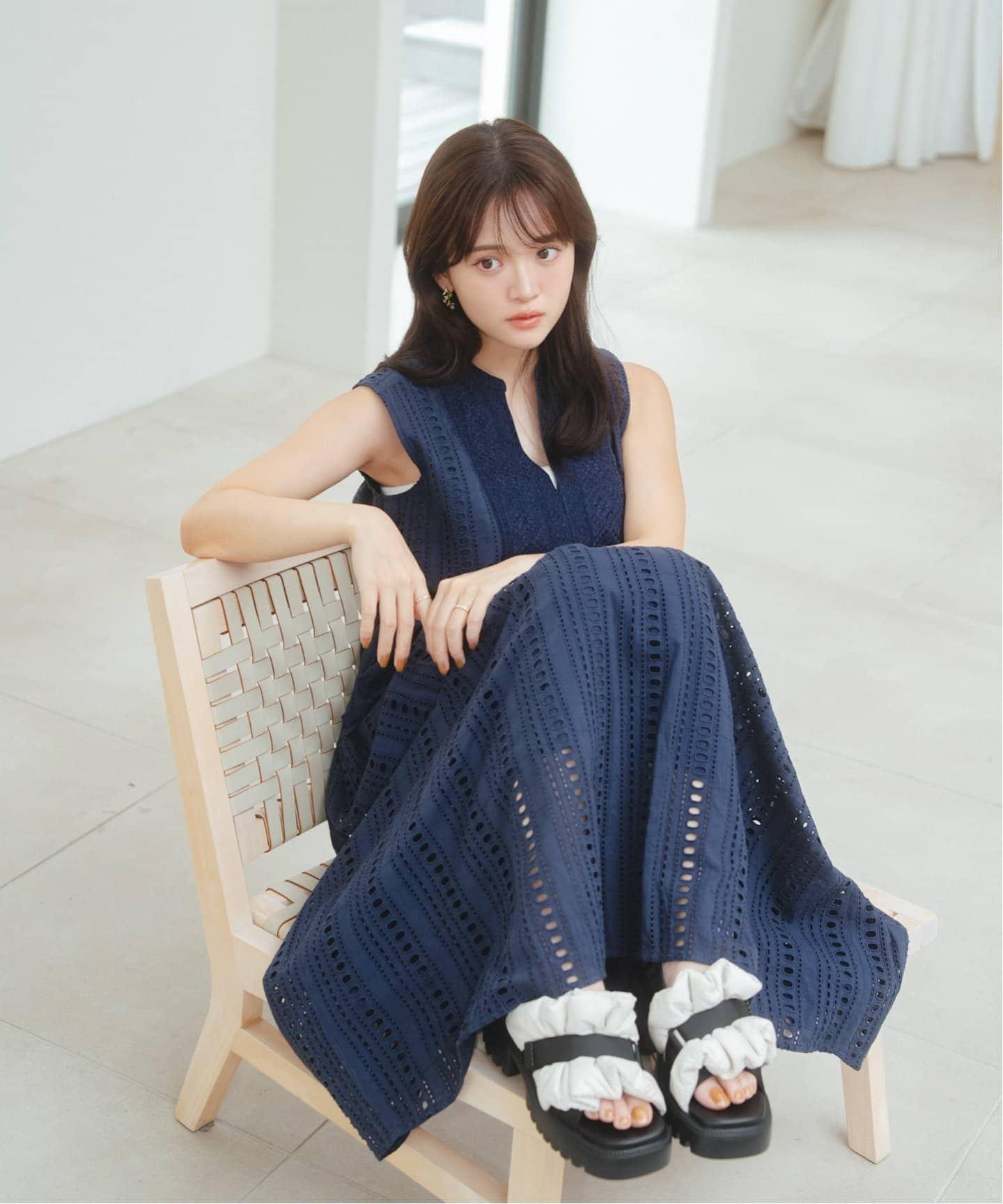 新品未使用★ルタロン　フリルクロススリングバックサンダル　田久保夏鈴コラボ　M LE TALON｜《追加》KARIN TAKUBO*LE TALONフリルクロススリング