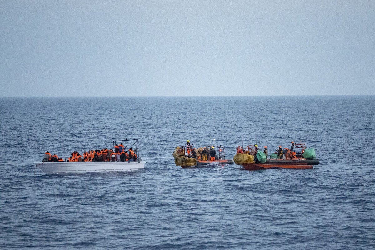SOS MEDITERRANEE (@sosmedintl) on Twitter photo 🚨At 5:15am, in the Libyan SRR, #OceanViking spotted an overcrowded fiberglass boat.
70 people were rescued, including 2 unaccompanied minors. Cold, sea-sick, weak and exhausted, they are now safe on board with <a href="/SOSMedIntl/">SOS MEDITERRANEE</a> and @IFRC getting the support they need. 🚨At 5:15am, in the Libyan SRR, #OceanViking spotted an overcrowded fiberglass boat.
70 people were rescued, including 2 unaccompanied minors. Cold, sea-sick, weak and exhausted, they are now safe on board with <a href="/SOSMedIntl/">SOS MEDITERRANEE</a> and @IFRC getting the support they need.