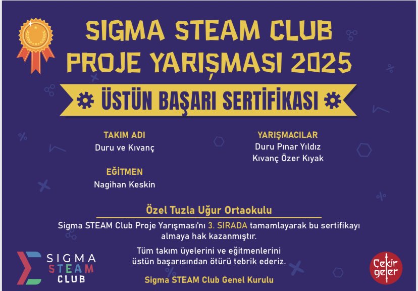 Nagihan Keskin (@nagihankeskin23) on Twitter photo Emek veren Uğur’lu öğrencilerimize teşekkür ediyorum 💜 #stemgelecektir #ugurdastem <a href="/TuzlaKampusu/">Uğur Okulları Tuzla Kampüsü</a> <a href="/okali4434/">Osman Kalı</a> <a href="/GozdeSTEM/">Gözde</a> <a href="/BAUSTEM/">BAUSTEM</a> Emek veren Uğur’lu öğrencilerimize teşekkür ediyorum 💜 #stemgelecektir #ugurdastem <a href="/TuzlaKampusu/">Uğur Okulları Tuzla Kampüsü</a> <a href="/okali4434/">Osman Kalı</a> <a href="/GozdeSTEM/">Gözde</a> <a href="/BAUSTEM/">BAUSTEM</a>