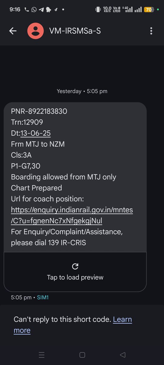PRAKHAR (@prakhar800bare1) on Twitter photo Train. 12909
Reservation allotted in 3E(Lower Class) while Booking was in 3A and TC doesn't allow me to take Refund. <a href="/RailwaySeva/">RailwaySeva</a> <a href="/RailMadad/">RailMadad</a> <a href="/WesternRly/">Western Railway</a> Train. 12909
Reservation allotted in 3E(Lower Class) while Booking was in 3A and TC doesn't allow me to take Refund. <a href="/RailwaySeva/">RailwaySeva</a> <a href="/RailMadad/">RailMadad</a> <a href="/WesternRly/">Western Railway</a>