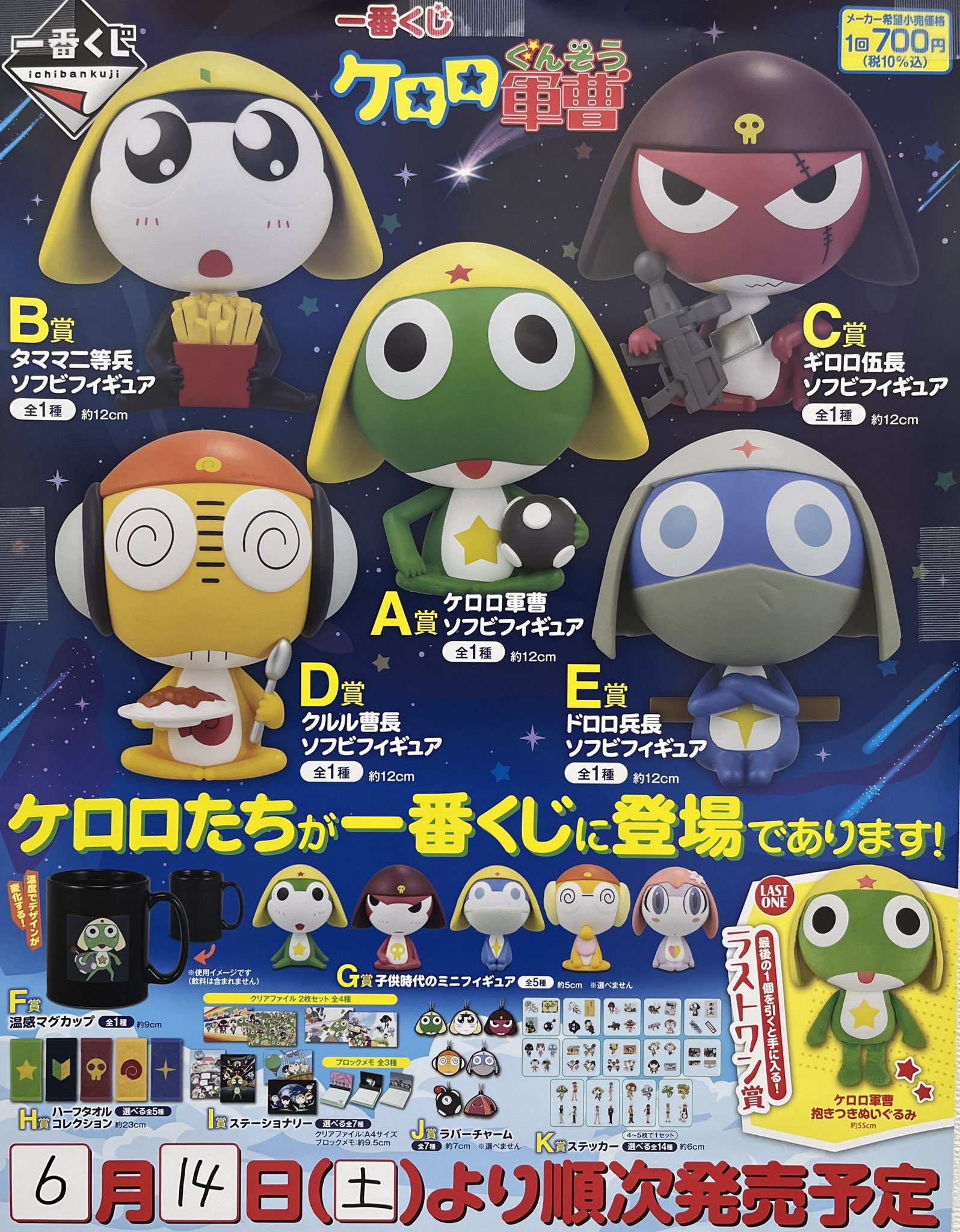 ケロロ軍曹 一番くじ ソフビフィギュア セット 張り詰め