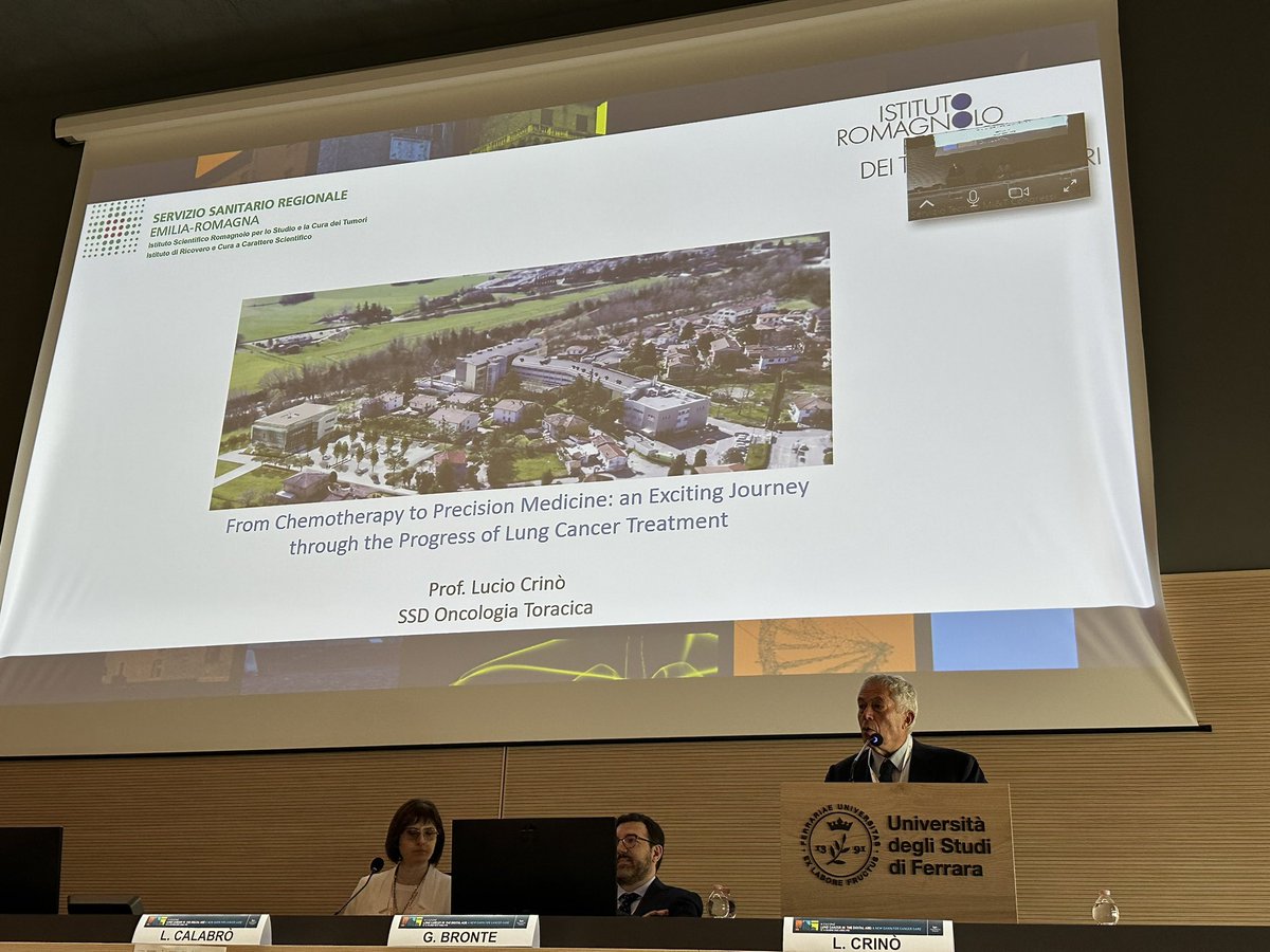 Biagio Ricciuti, MD, PhD (@bricciutimd) on Twitter photo Such a privilege to listen to Dr. Crinò—my first mentor—reflecting on 20 years of progress in #LungCancer treatment, from targeted therapies to immunotherapies. A masterclass in science and dedication in #Ferrara 🇮🇹. <a href="/OncoAlert/">OncoAlert</a> <a href="/DanaFarber/">Dana-Farber</a> <a href="/iascl/">Isabella Soares</a> Such a privilege to listen to Dr. Crinò—my first mentor—reflecting on 20 years of progress in #LungCancer treatment, from targeted therapies to immunotherapies. A masterclass in science and dedication in #Ferrara 🇮🇹. <a href="/OncoAlert/">OncoAlert</a> <a href="/DanaFarber/">Dana-Farber</a> <a href="/iascl/">Isabella Soares</a>