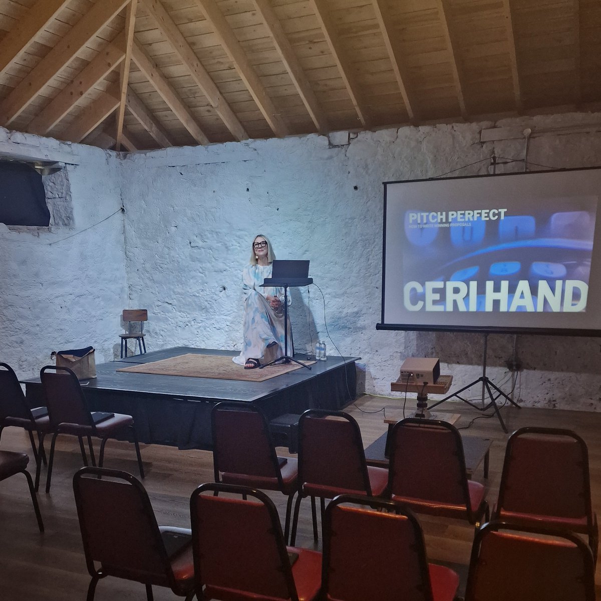 Create_Berwick's tweet image. We’re all set up for our Pitch Perfect training day for creatives and artists. We’re looking forward to seeing everyone and learning how to write winning proposals!