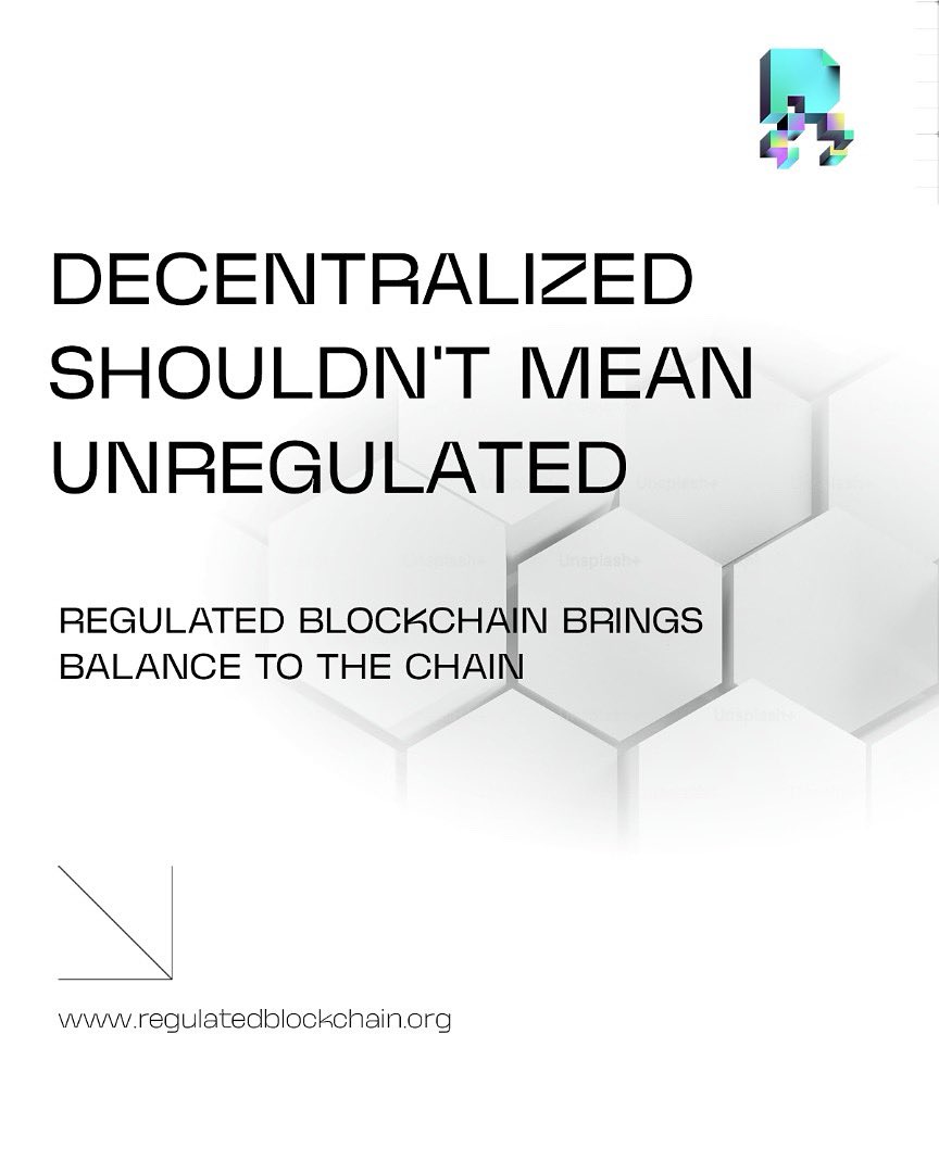 Regblockchain_'s tweet photo. Decentralized doesn’t have to mean out of control.

Regulated Blockchain brings the structure DeFi needs without killing innovation.

This is how to build trust into the chain.
Grab the whitepaper and see what’s possible. https://t.co/opv4wN3qwk
