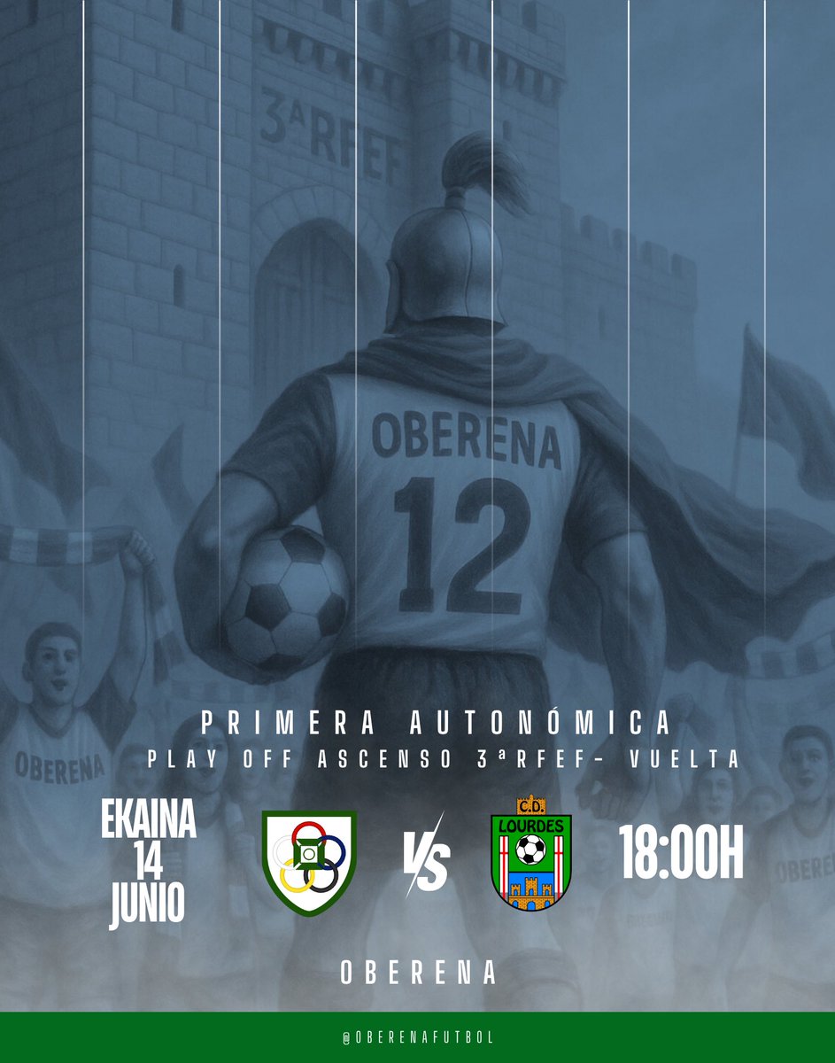 🟢⚪️ 
🆚 <a href="/CDLourdesTudela/">C.D.Lourdes (Tudela)</a> 
📆 Sábado-Larunbata 14/06/2025
🕢 18:00h
➗ PlayOff Ascenso 3ªRFEF - Vuelta
🏟️ Oberena
⏭️ NEXT MATCH