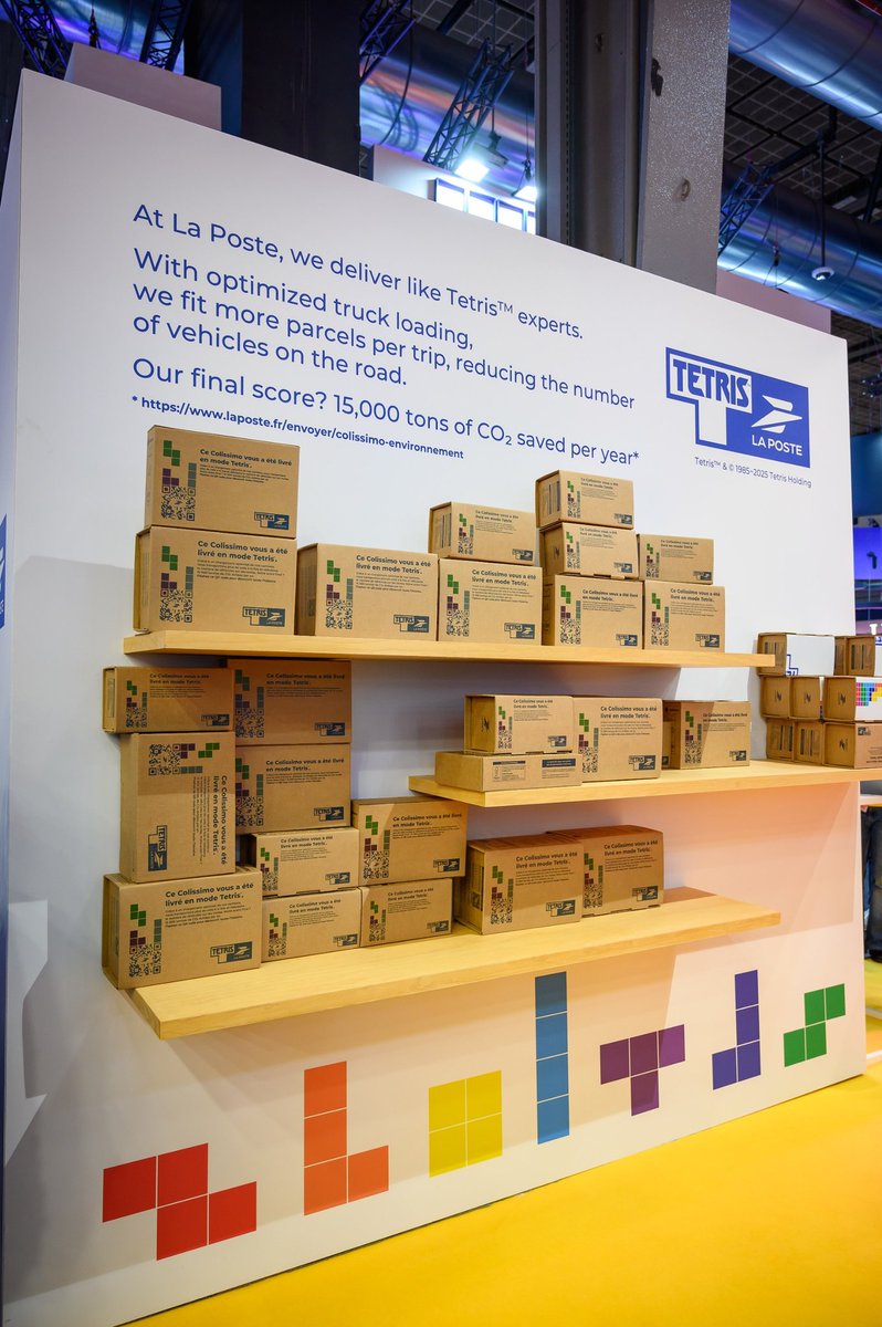 #Vivatech Day #3 

<a href="/GroupeLaPoste/">La Poste Groupe</a> × #Tetris

🔍LA POSTE TO SWITCH TO TETRIS® MODE 🚀

<a href="/VivaTech/">VivaTech</a>

vivatechnology.com/media/press-re…

 ✅️ Packages aligned; mission accomplished.
 ✅️ If La Poste is now a leader in responsible logistics, it's thanks to its efforts over the past decade to