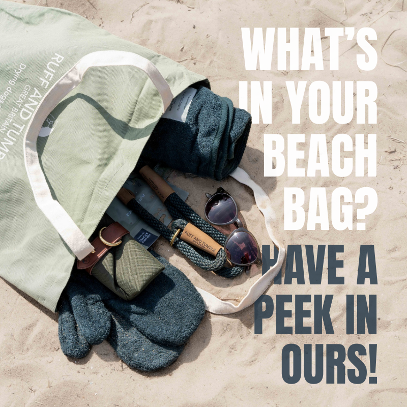 What essentials are in your beach bag? Have a peek in ours!

🌊 Drying Coat for post swim drying
🏖️ Drying Mitts to desand those paws
💦 Foldable Bowl keeping them fed and hydrated on the go
🦮 Dog Lead that is comfy to hold and folds up small
🐾 Dog Treats to reward them