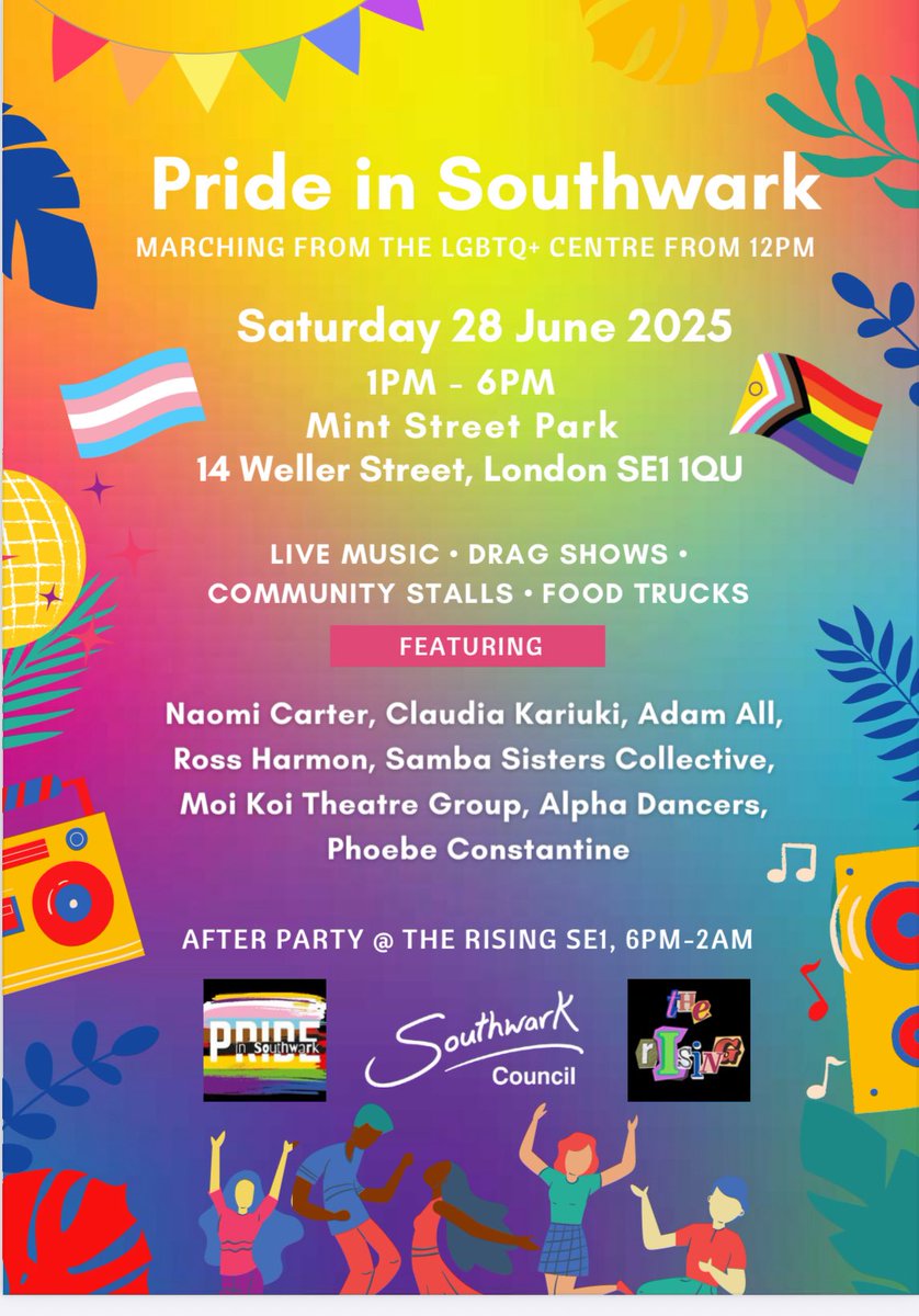 IBikeLondon's tweet image. Pride Ride 2025 - 10th Anniversary! Sat 28th June - 1:30pm🌈🥰
Delighted to be collaborating with Pride in Southwark👏 We'll be finishing Pride Ride at Mint St Park, to join the wonderful celebrations👩❤️👩
Join us (it's free, fun, safe & friendly!): ticketsource.co.uk/ibikelondon/t-…
#pride