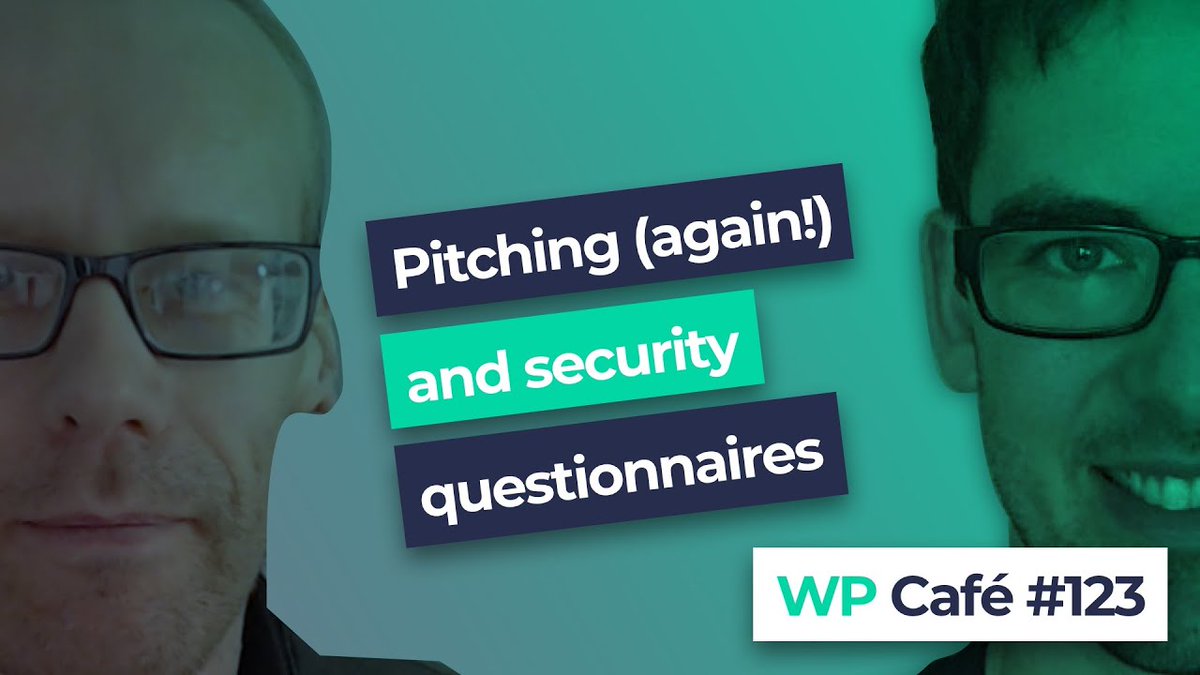 WP CafΓ© Show (@wpcafeshow) on Twitter photo On today's show <a href="/keithdevon/">Keith Devon</a> and <a href="/wpmark/">Mark Wilkinson</a> are talking about:
- Our latest project pitch
- Receiving a 3rd party security questionnaire
- Other related #WordPress news
Join us at 13:30 (UK time) π
bit.ly/3ZxcxQe On today's show <a href="/keithdevon/">Keith Devon</a> and <a href="/wpmark/">Mark Wilkinson</a> are talking about:
- Our latest project pitch
- Receiving a 3rd party security questionnaire
- Other related #WordPress news
Join us at 13:30 (UK time) π
bit.ly/3ZxcxQe