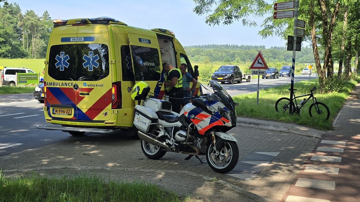 Mountainbiker gewond na aanrijding