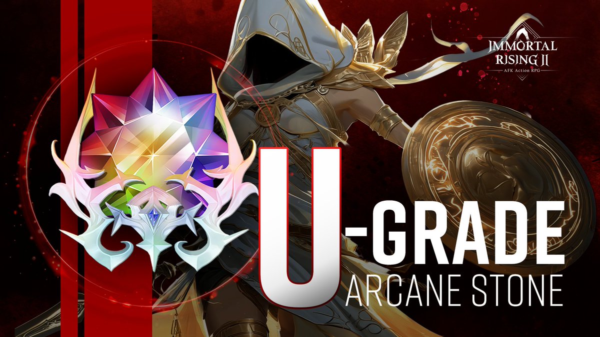 immortalrising2's tweet image. U-Grade Arcane Stones are coming — stronger than SSS.
Forged with dual abilities and chosen traits.
Auto Battle awakens in the Great Rift.
New power. New paths. New update.
#ImmortalRising2 #Update