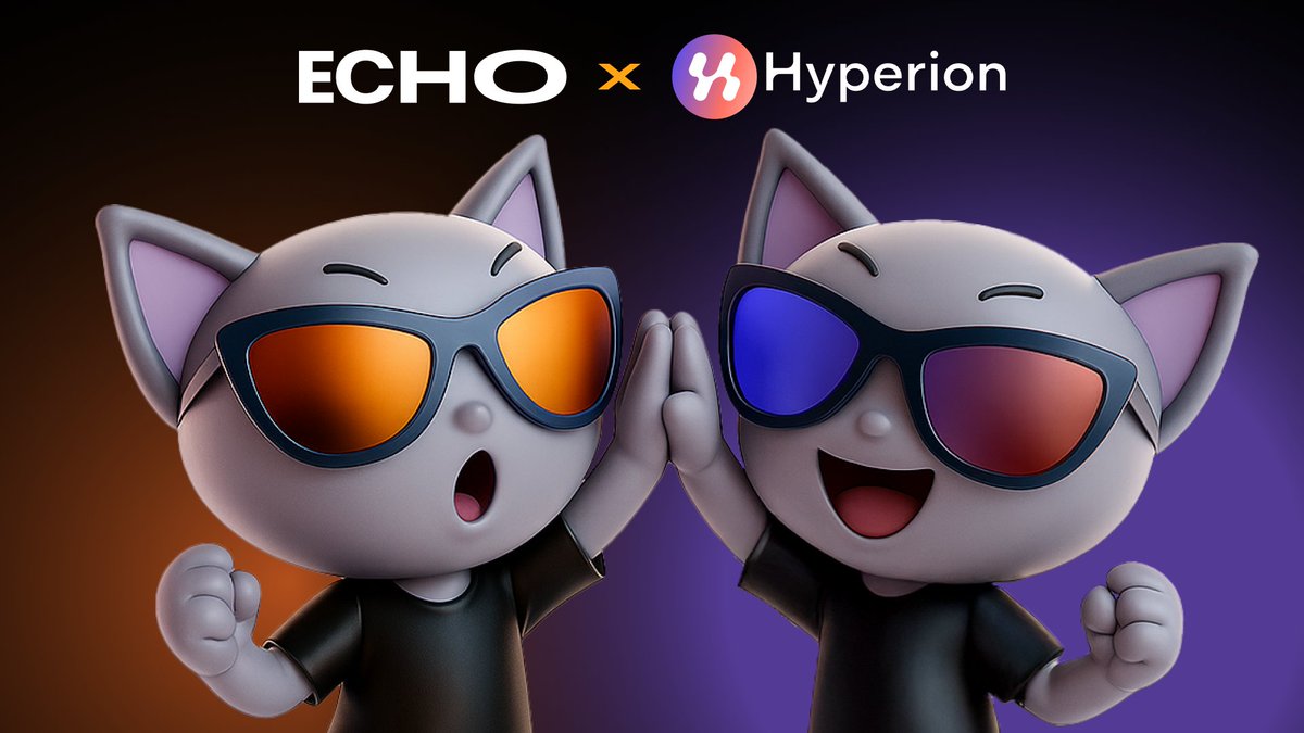 Echo is partnering with <a href="/hyperion_xyz/">Hyperion</a> 🤝

We’re bringing deeper liquidity, better incentives, and more ways to earn with BTC in DeFi ~

Stay tuned for more partnership deets!