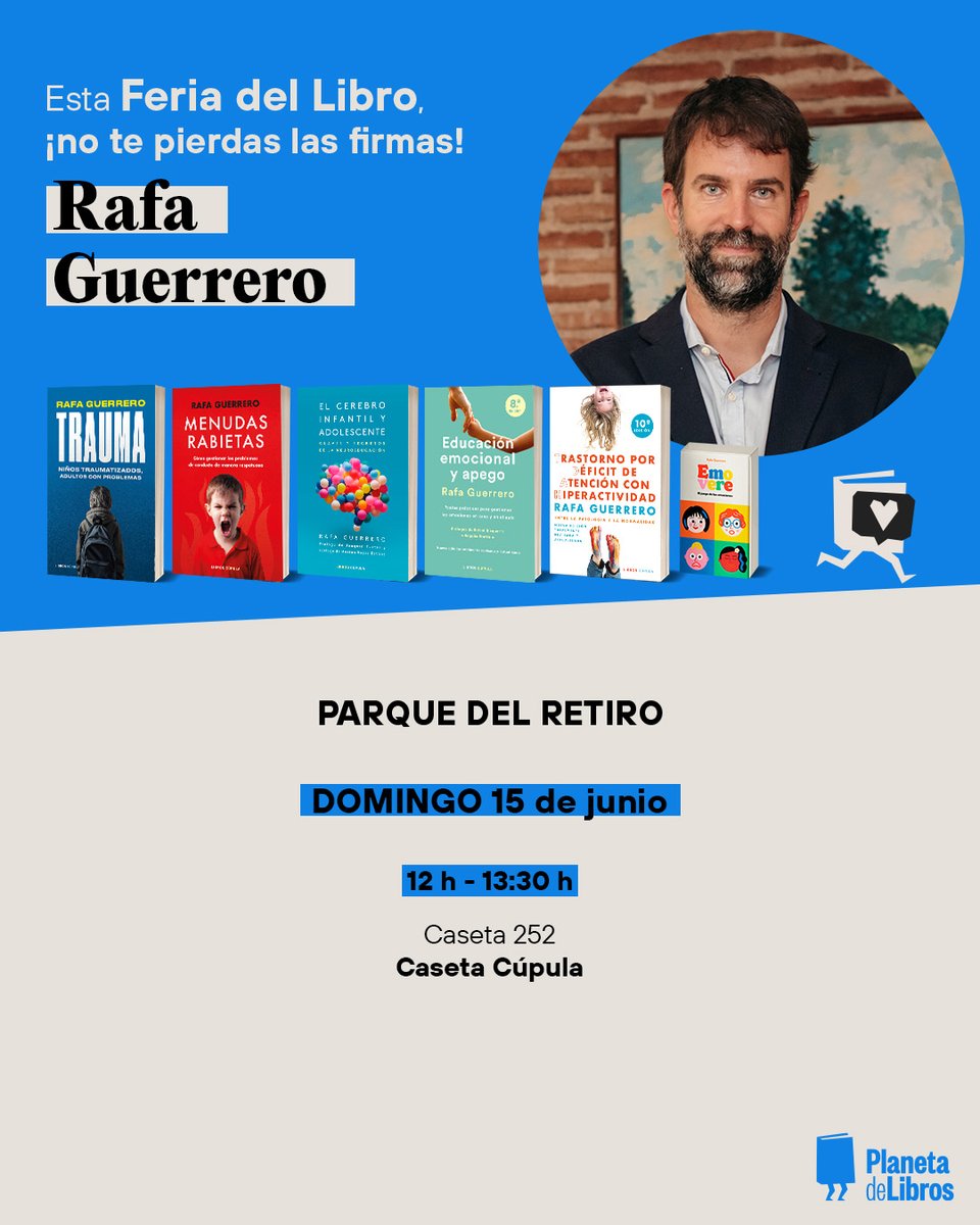 Libros Cúpula (@libroscupula) on Twitter photo 📖✨ Feria del Libro de Madrid ✨📖
Último fin de semana de la <a href="/FLMadrid/">Feria del Libro de Madrid</a>.📚 Acércate al Retiro a conocer a Rafa Guerrero y llévate sus libros firmados. 💬📚 ¡Te esperamos!
#LeerEsUnaFiesta #FLMadrid25 📖✨ Feria del Libro de Madrid ✨📖
Último fin de semana de la <a href="/FLMadrid/">Feria del Libro de Madrid</a>.📚 Acércate al Retiro a conocer a Rafa Guerrero y llévate sus libros firmados. 💬📚 ¡Te esperamos!
#LeerEsUnaFiesta #FLMadrid25