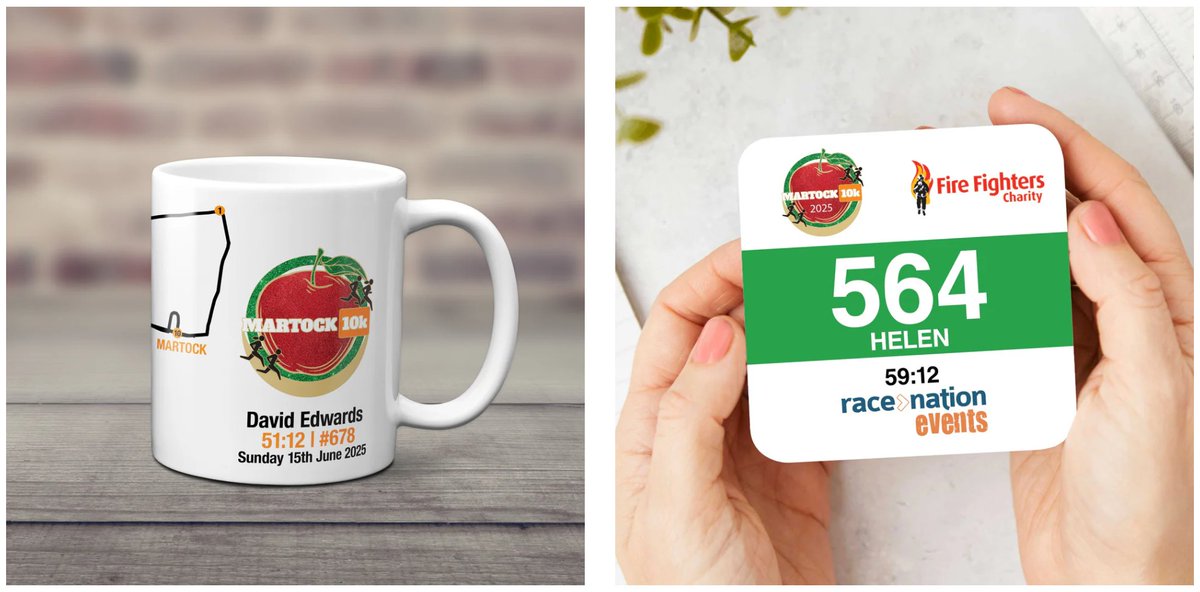 Martock 10K Merch🎽

We've teamed up with @elliebeanprints to bring you awesome Martock 10K keepsakes!

🏅 Personalised bib coasters, mugs, slates &amp; more! Buy your post-race treats here 👉 elliebeanprints.co.uk/collections/ra…

See you on race day!