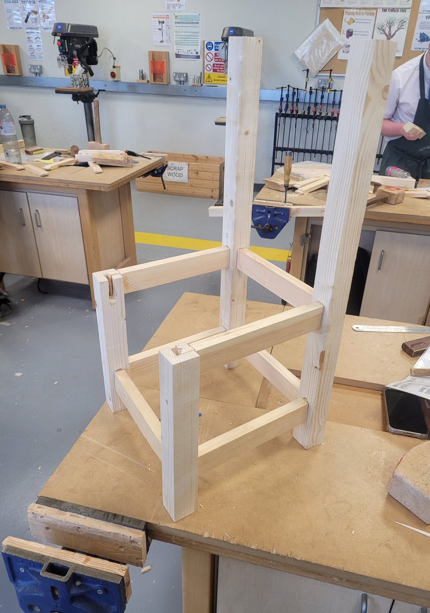 First childs chair almost ready for assembly 👏🪑🔨 #FurnitureMaking <a href="/clydebankhigh/">Clydebank High</a>
