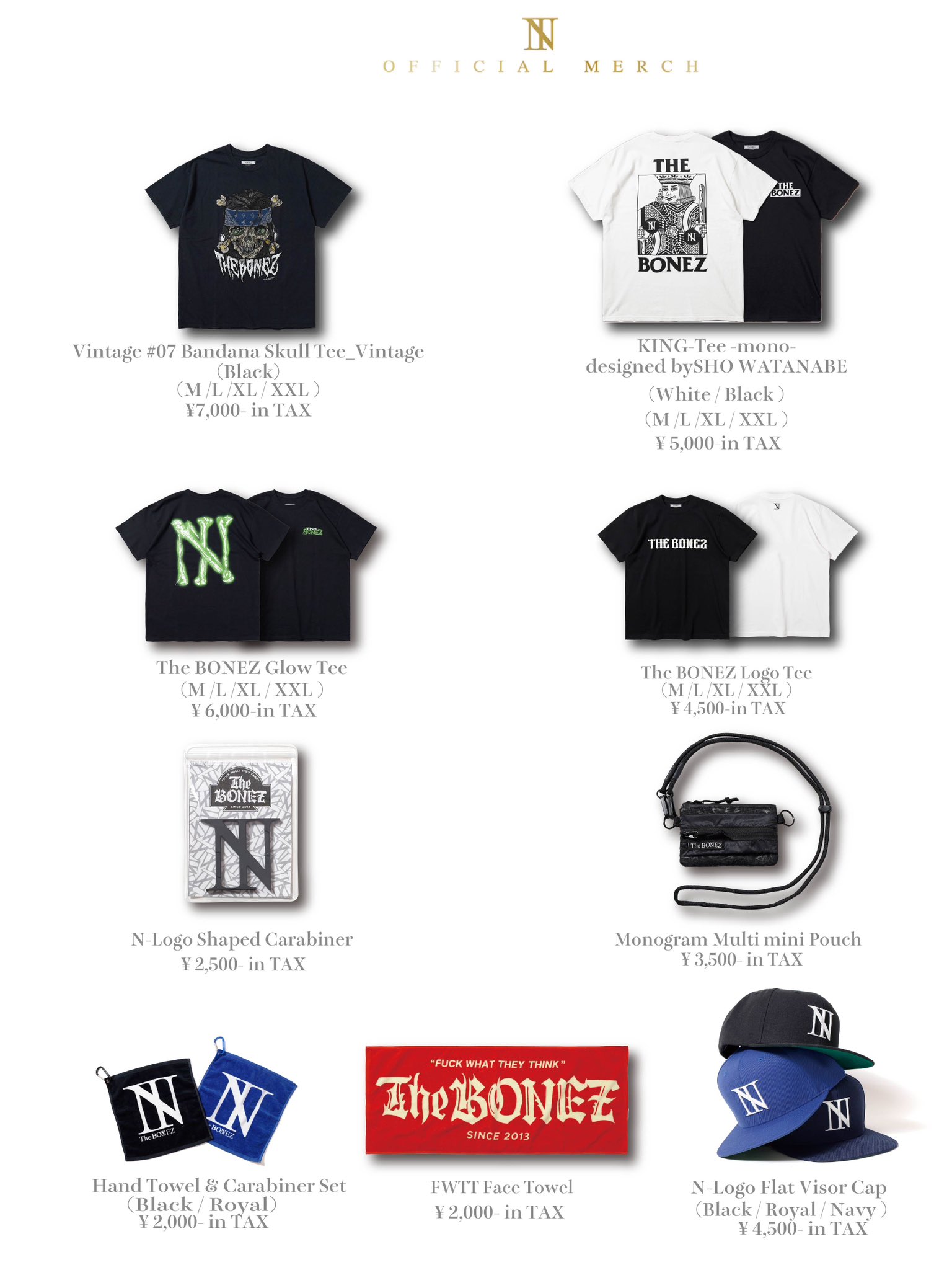 The BONEZ SUNTOWN TシャツXL タオル ステッカーセット新品