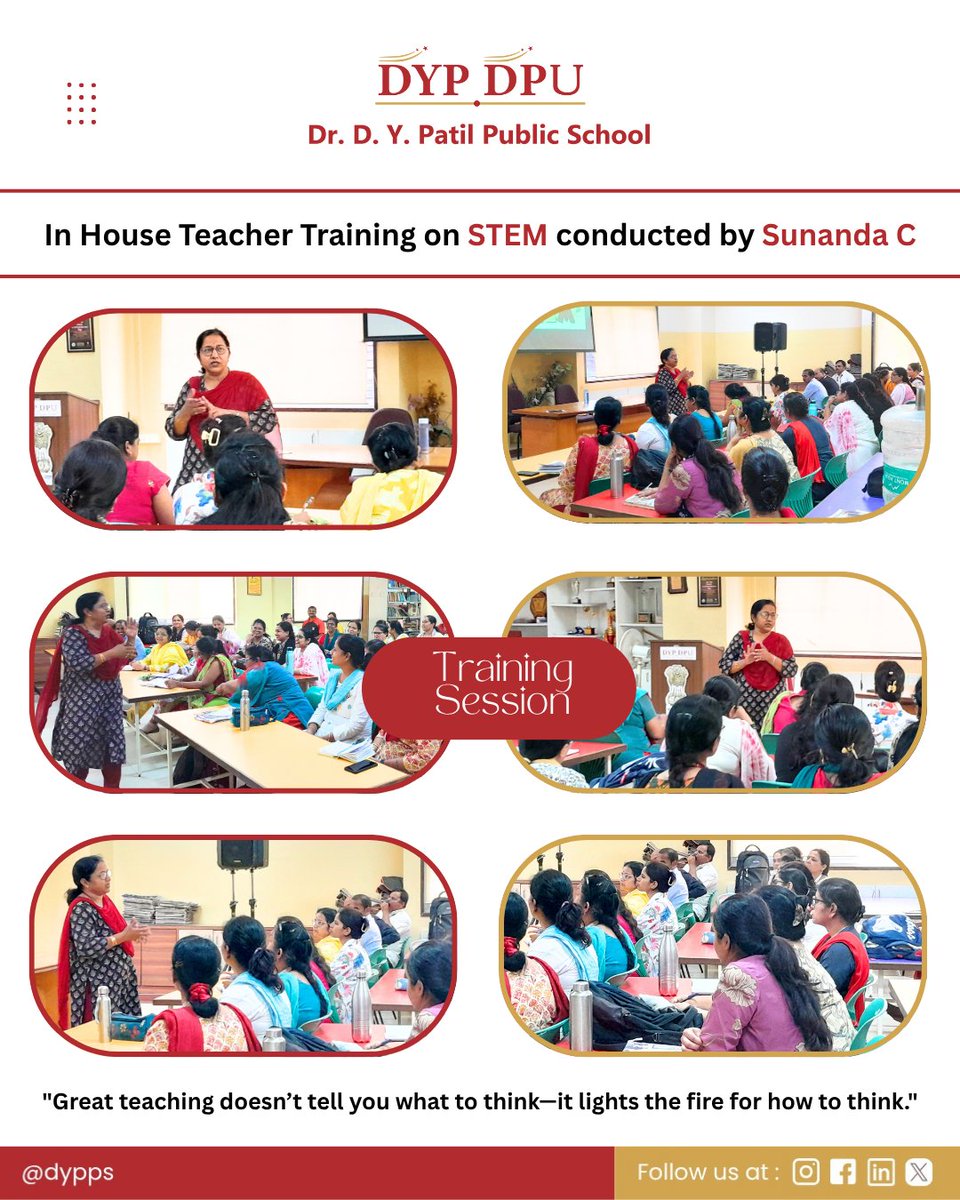 Empowering minds to empower students! 🌟 An insightful In-House Teacher Training on STEM was conducted by Ms. Sunanda C, igniting curiosity, creativity, and collaboration among our educators.