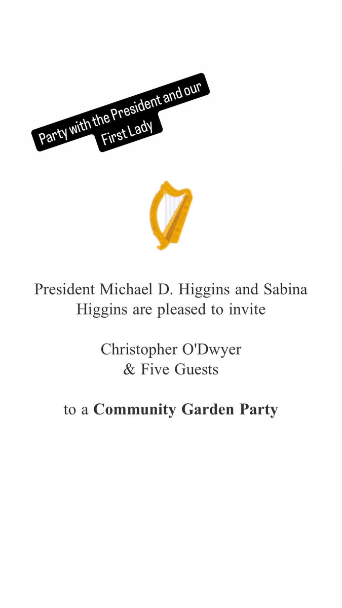 Off to the Presidents house I go